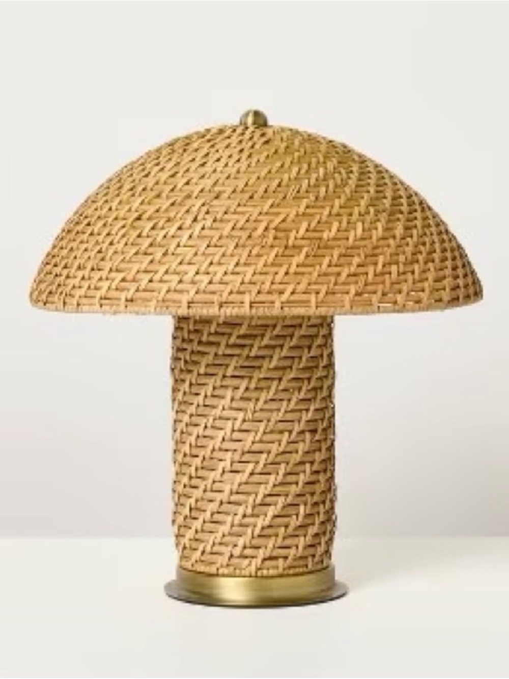 Hearth & Hand Rattan Accent Table Lamp Brass & Brown